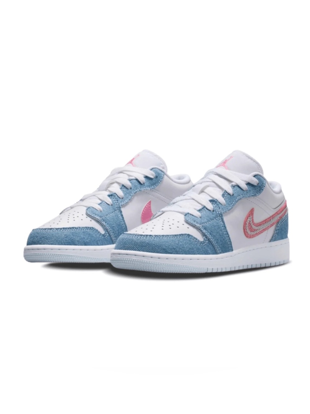 Nike Air Jordan 1 Low SE "Denim Sequin" 7Y/ 8.5 W New
